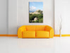 Griechische Entspannungsoase Leinwandbild über Sofa