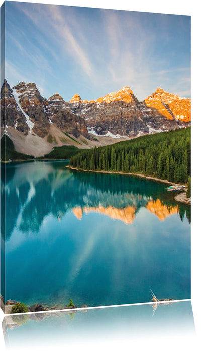 Pixxprint Bergsee, Leinwandbild