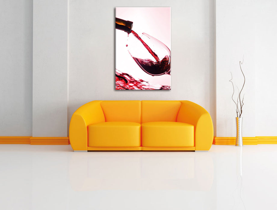 Wein Leinwandbild über Sofa