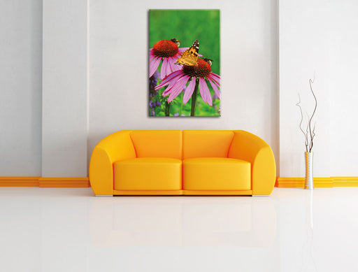 Frühlingswiese Leinwandbild über Sofa