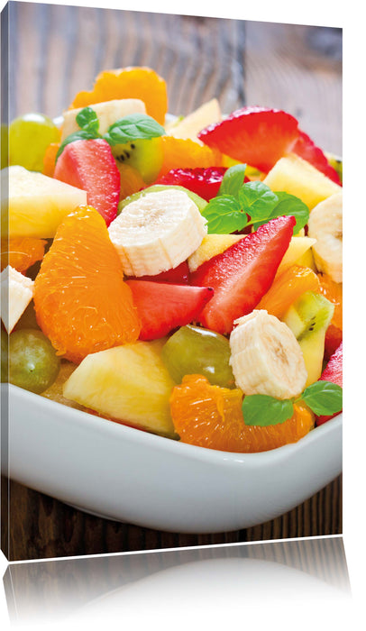 Pixxprint Obstsalat, Leinwandbild