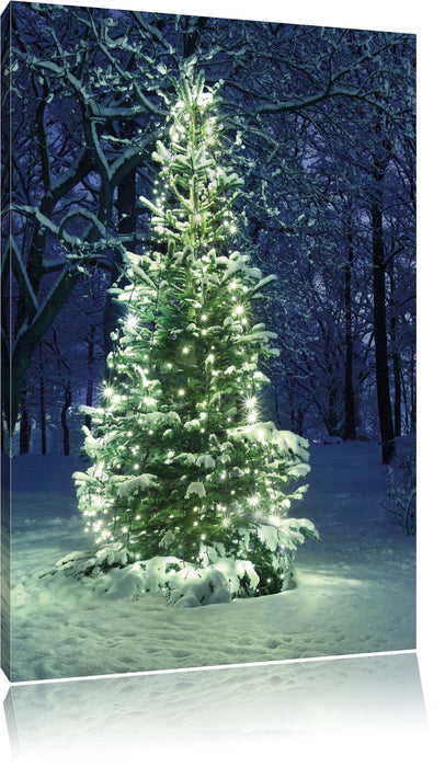 Leuchtender Weihnachtsbaum, Leinwandbild