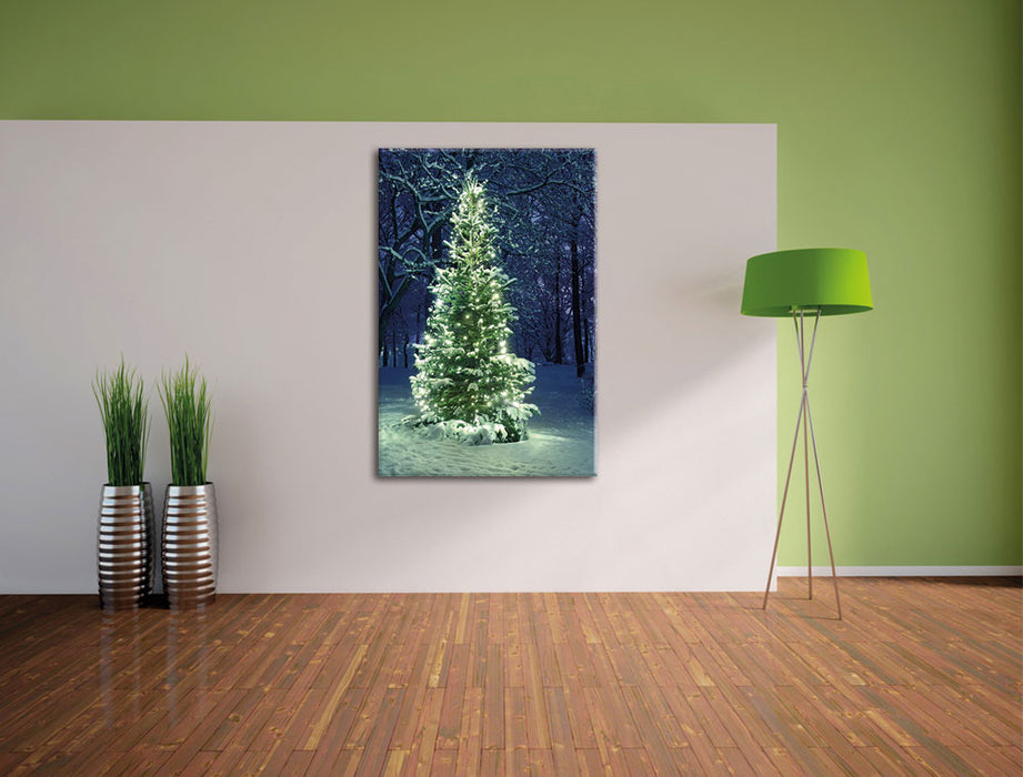 Leuchtender Weihnachtsbaum Leinwandbild im Flur