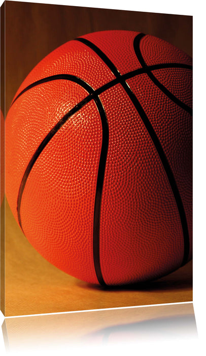 Basketball schwarzer Hintergrund, Leinwandbild