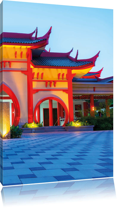Pixxprint chinesischer Tempel, Leinwandbild