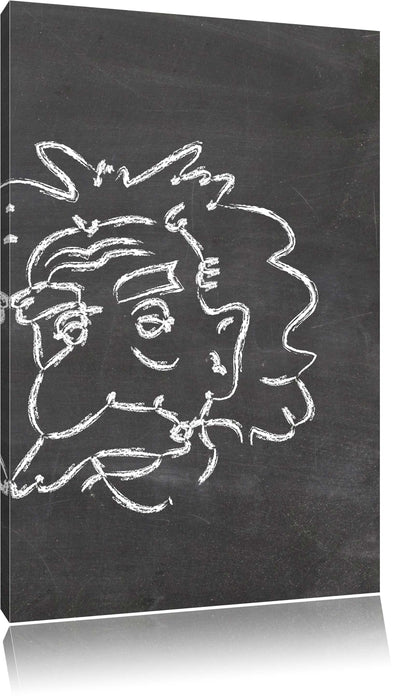 Pixxprint Albert Einstein, Leinwandbild