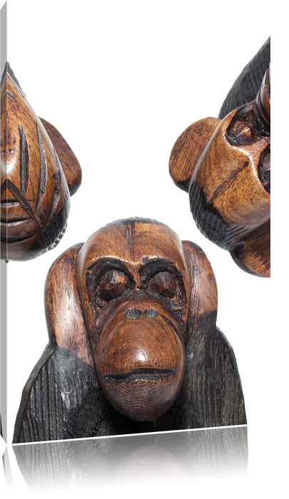 Pixxprint Nichts hören/sehen/sagen, Leinwandbild