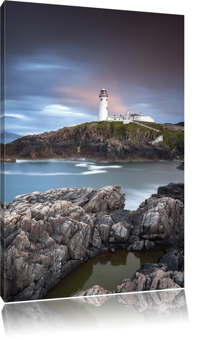 Pixxprint Leuchtturm im Meer, Leinwandbild