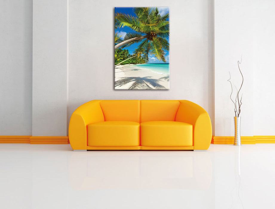 Pixxprint Palmenstrand, Leinwandbild