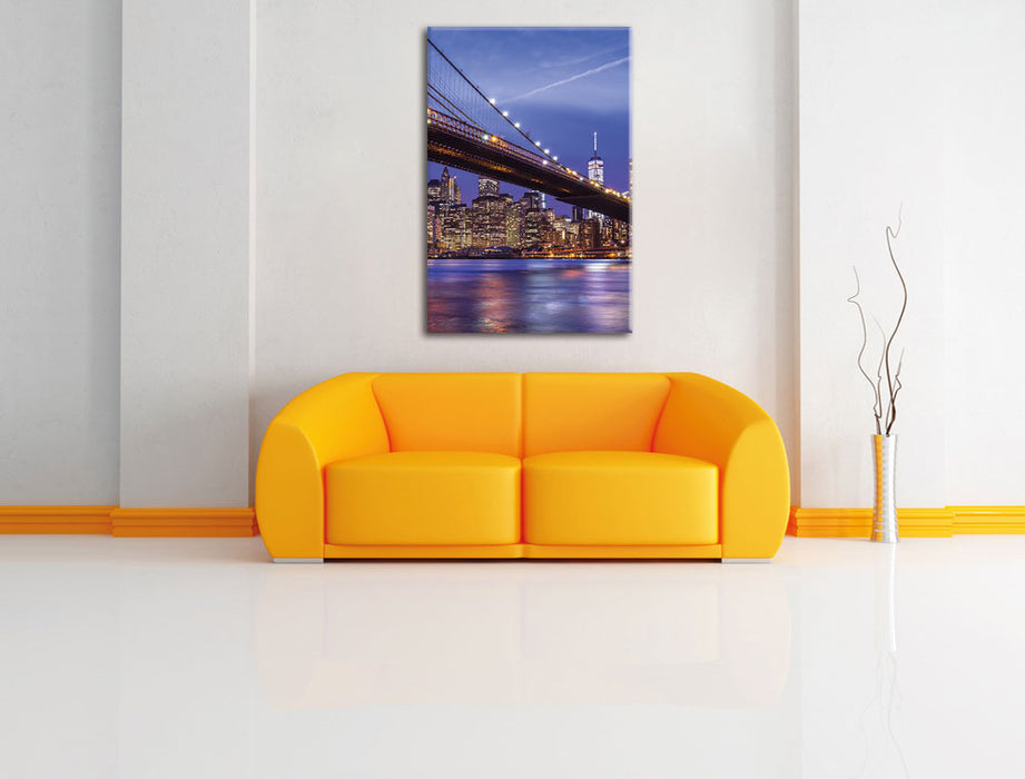 New York Brooklyn Bridge Leinwandbild über Sofa