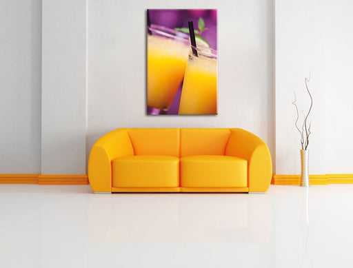 frischer Sommercocktail Leinwandbild über Sofa