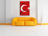 Turkey flag Türkei Flagge Leinwandbild über Sofa