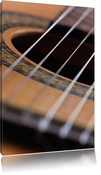 Pixxprint Gitarrensaiten Musik, Leinwandbild