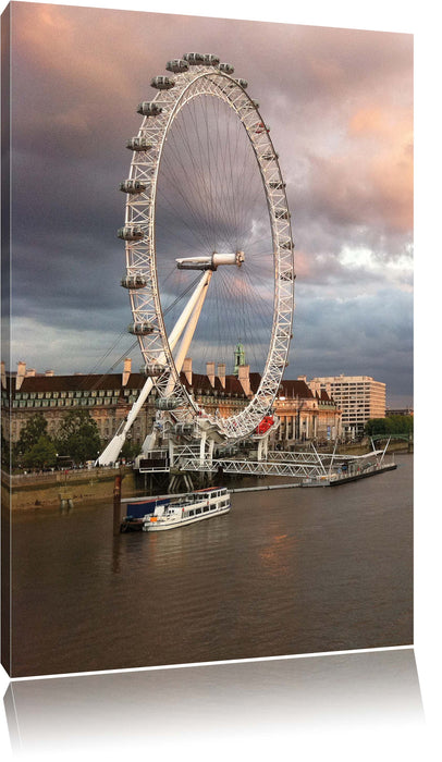 Pixxprint Riesenrad London Eye, Leinwandbild