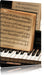 Klavier mit Notenblätter Leinwandbild