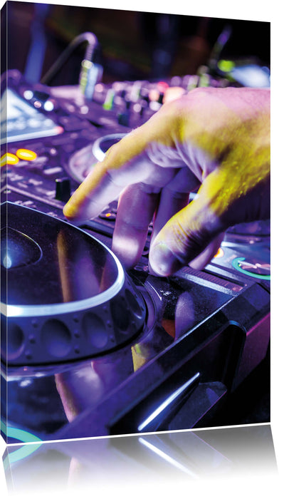 Pixxprint DJ Pult, Leinwandbild