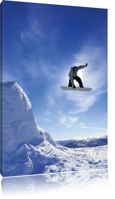 Pixxprint Snowborder, Leinwandbild