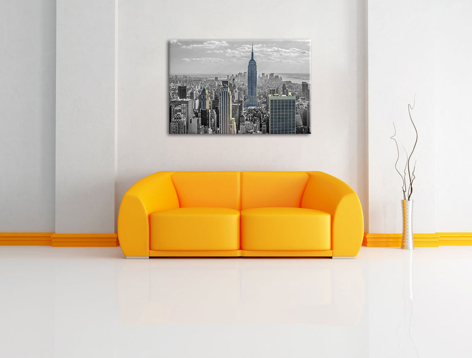 New Yorker Empire State Building Leinwandbild über Sofa