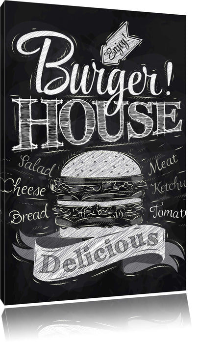Pixxprint Burger House, Leinwandbild
