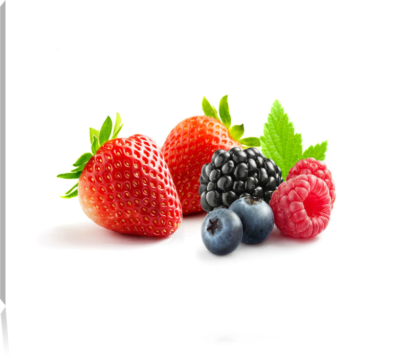 Pixxprint Frisches Obst, Leinwandbild