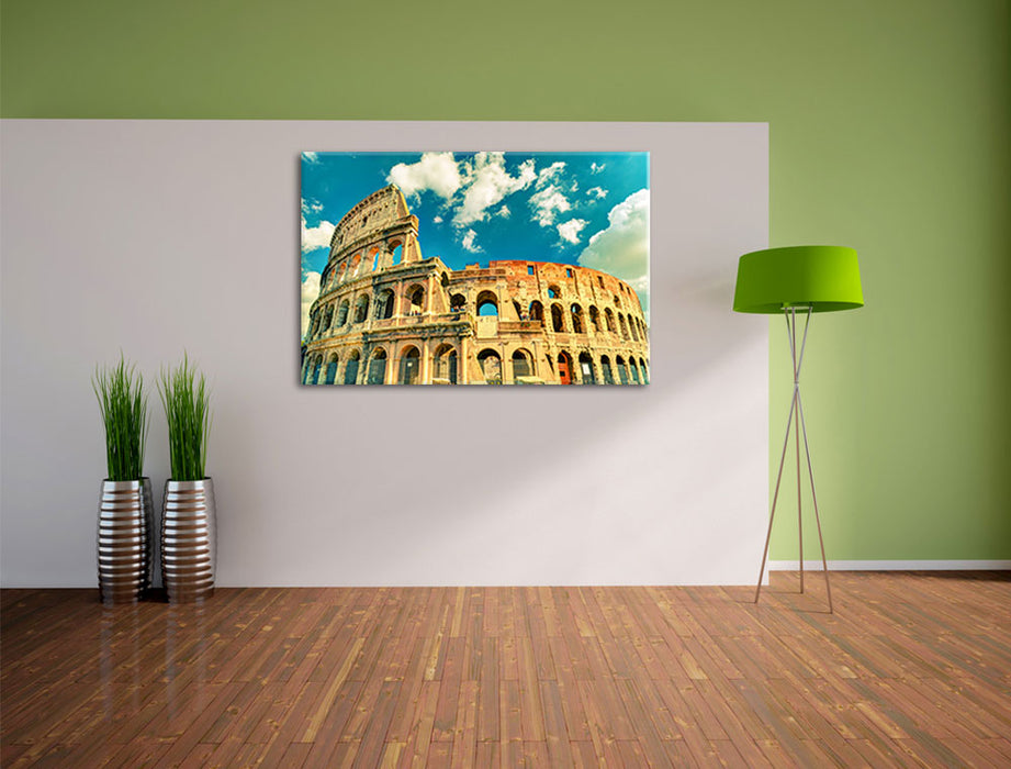 Colosseum bei Tag in Rom Leinwandbild im Flur