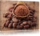 Kakaopulver und Kakaobohnen Leinwandbild