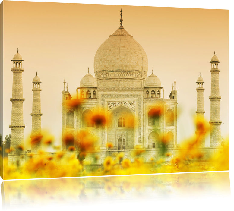 Pixxprint Taj Mahal im Sommer, Leinwandbild