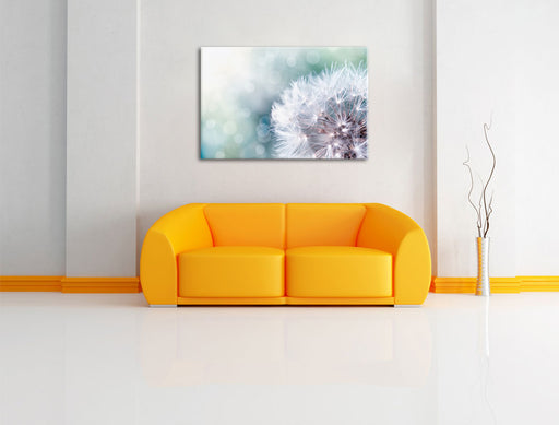 Kleine Pusteblume Leinwandbild über Sofa