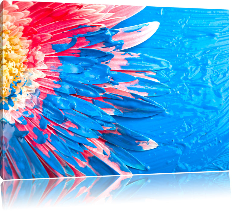 Pixxprint Bunte Blumenkunst, Leinwandbild