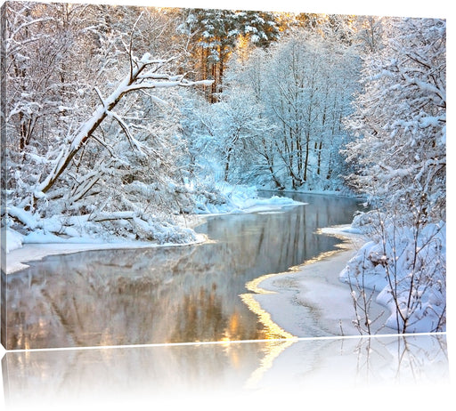 Atemberaubende Winterlandschaft Leinwandbild