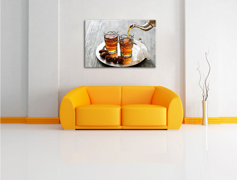 Arabischer Tee Leinwandbild über Sofa