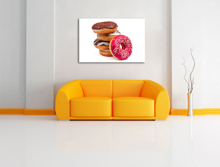 Süße Donuts Leinwandbild über Sofa