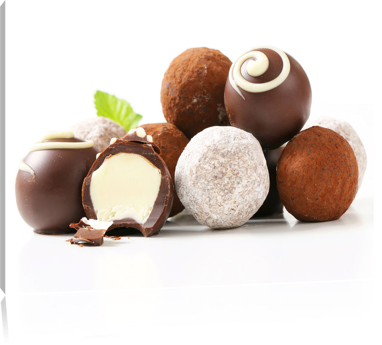Pixxprint Schokotrüffel, Leinwandbild