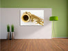 Saxophon auf Notenpapier Leinwandbild im Flur