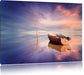 Einsames Boot auf See Leinwandbild