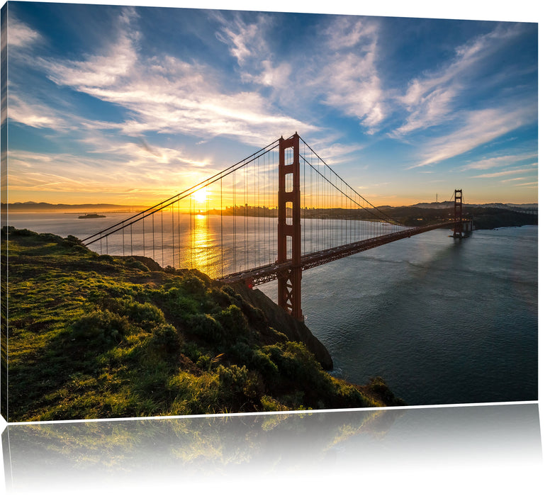 Pixxprint Golden Gate Bridge, Leinwandbild
