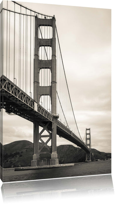 Pixxprint Blick auf Brücke in San Francisco, Leinwandbild
