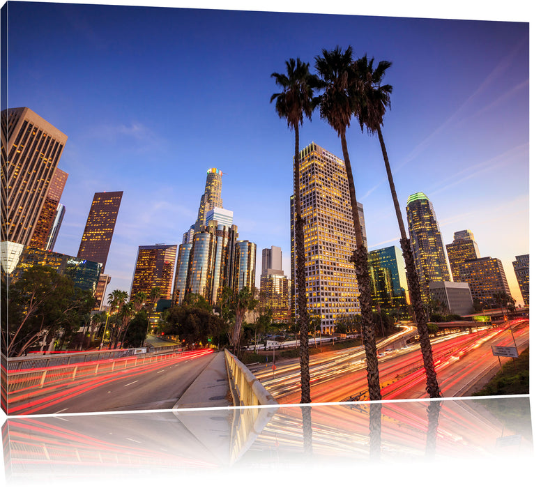 Pixxprint Schöner Blick auf LA, Leinwandbild