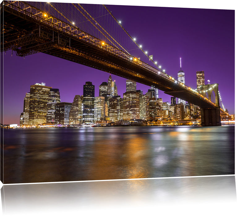 Pixxprint Skyline von Manhattan, Leinwandbild