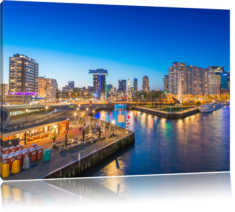 Pixxprint Ausblick auf Rotterdam, Leinwandbild