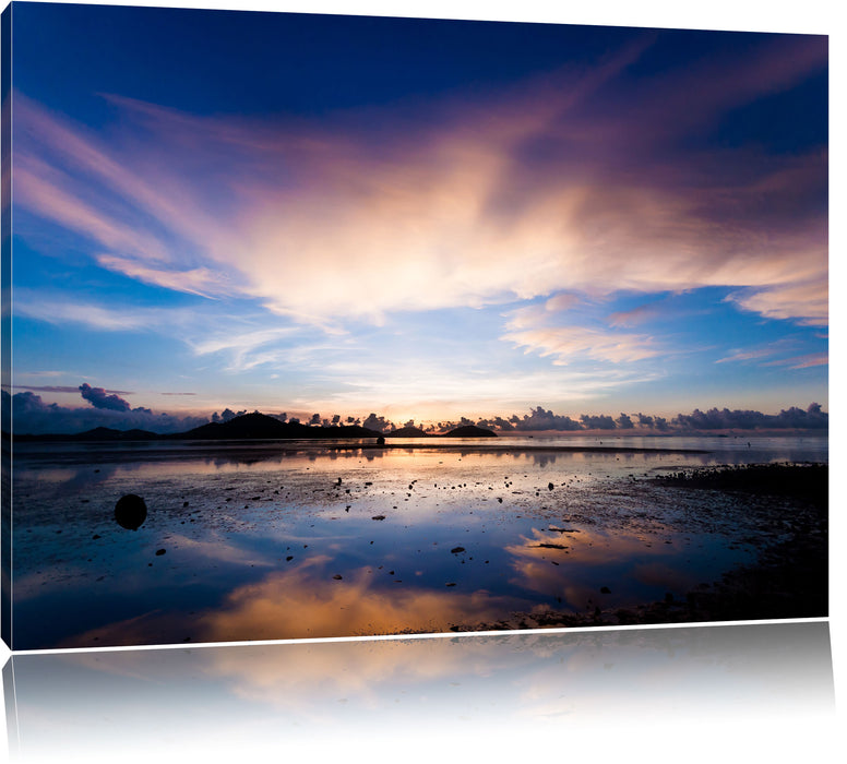 Pixxprint Wunderschöne Seelandschaft, Leinwandbild