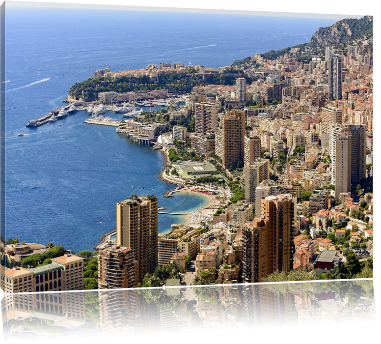 Pixxprint Blick auf das Monte Carlo, Leinwandbild