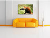 Niedlicher roter Panda Leinwandbild über Sofa