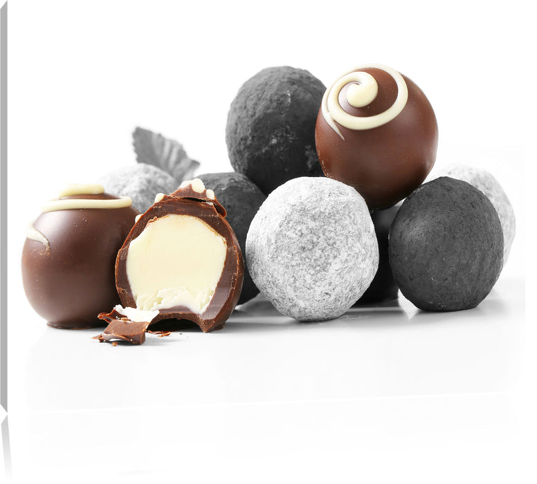 Pixxprint Schokotrüffel, Leinwandbild