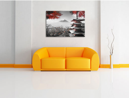 Japanischer Tempel Leinwandbild über Sofa