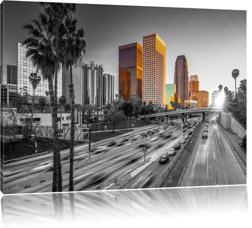Straßenverkehr in Los Angeles Leinwandbild
