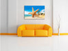 Seestern Palm Beach Leinwandbild über Sofa