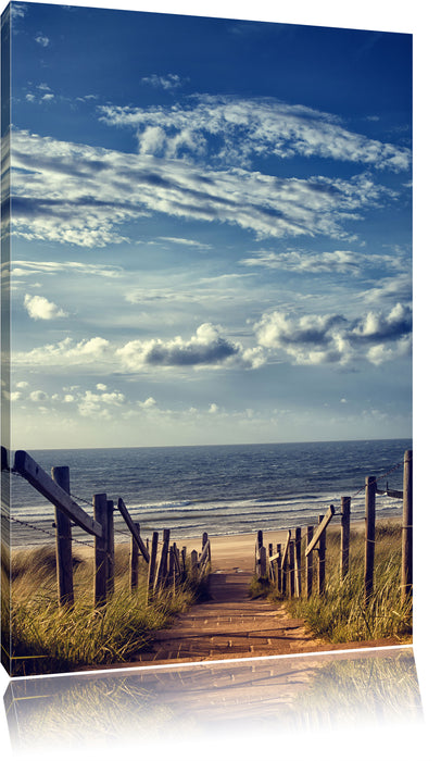 Pixxprint Weg zum Strand, Leinwandbild