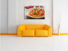 Rustikale italienische Spaghetti Leinwandbild über Sofa