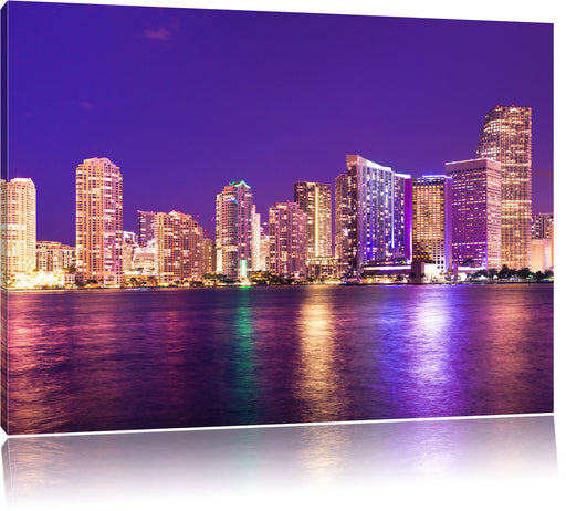 Skyline von Miami Florida Leinwandbild